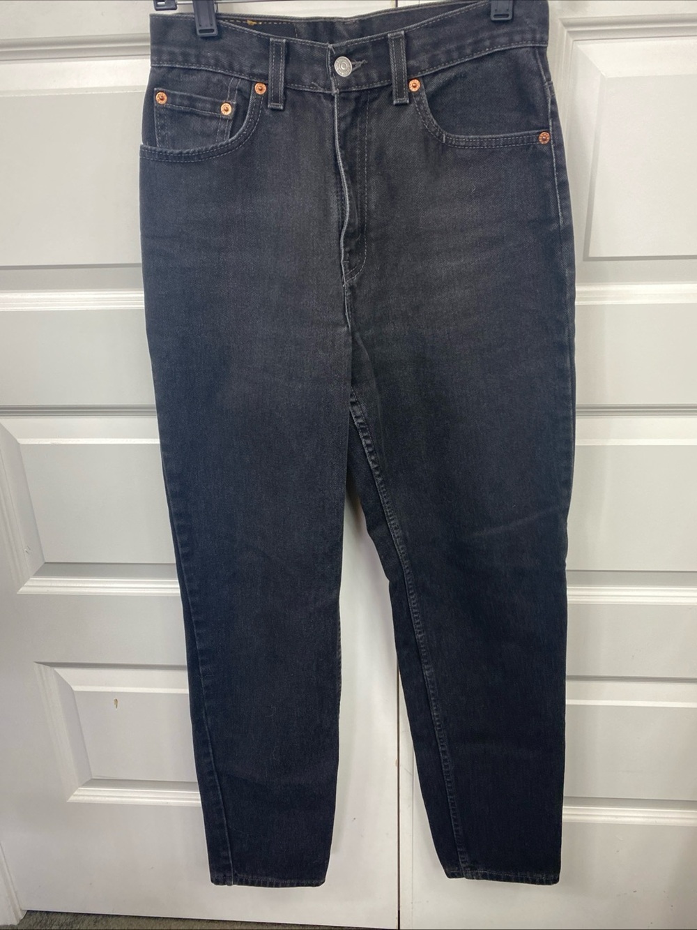 Vintage Levis Jeans 512 Slim Fit Tapered Leg Made USA Womens 8M Black